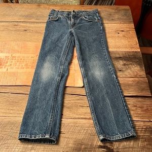 Vintage Levis Boys Classic Straight Leg Blue Jeans Orange Tab USA Boys SZ 10